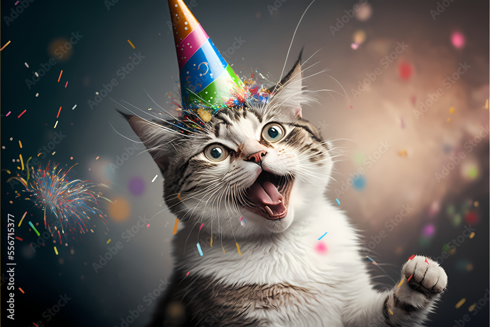 celebrating cat