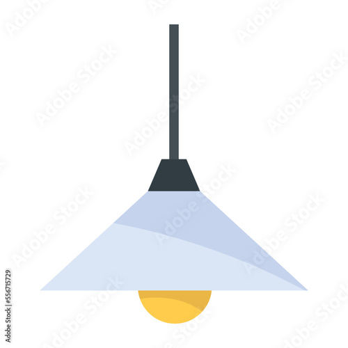 A flat icon of ceiling lamp 