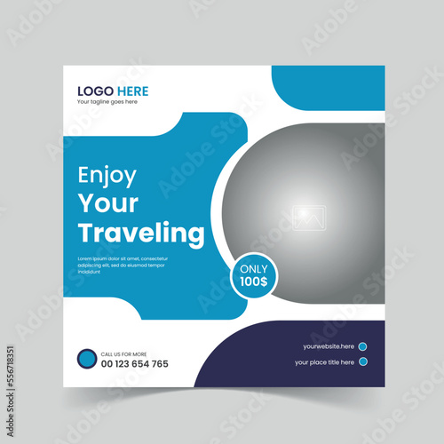 travel social media post design 
