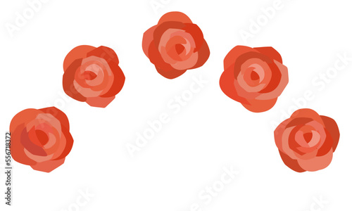 薔薇の花５輪