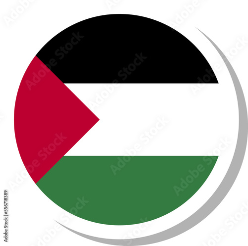 Free Download State of Palestine flag circle shape, flag icon. - GFXLoad