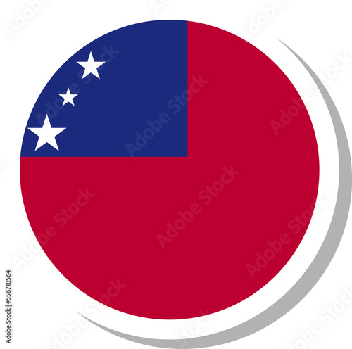 Free Download Samoa flag circle shape, flag icon. - GFXLoad