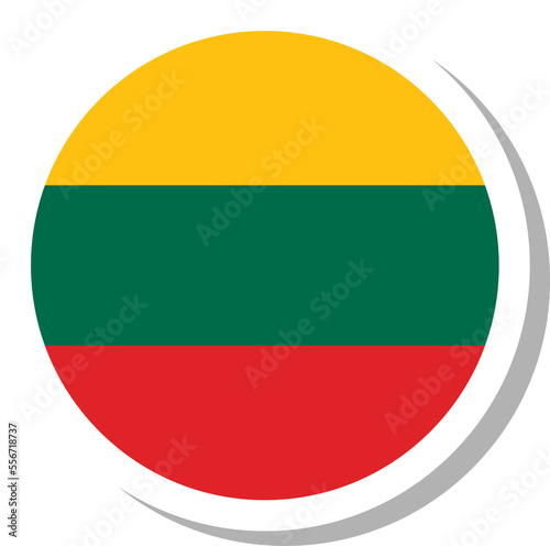 Free Download Lithuania flag circle shape, flag icon. - GFXLoad