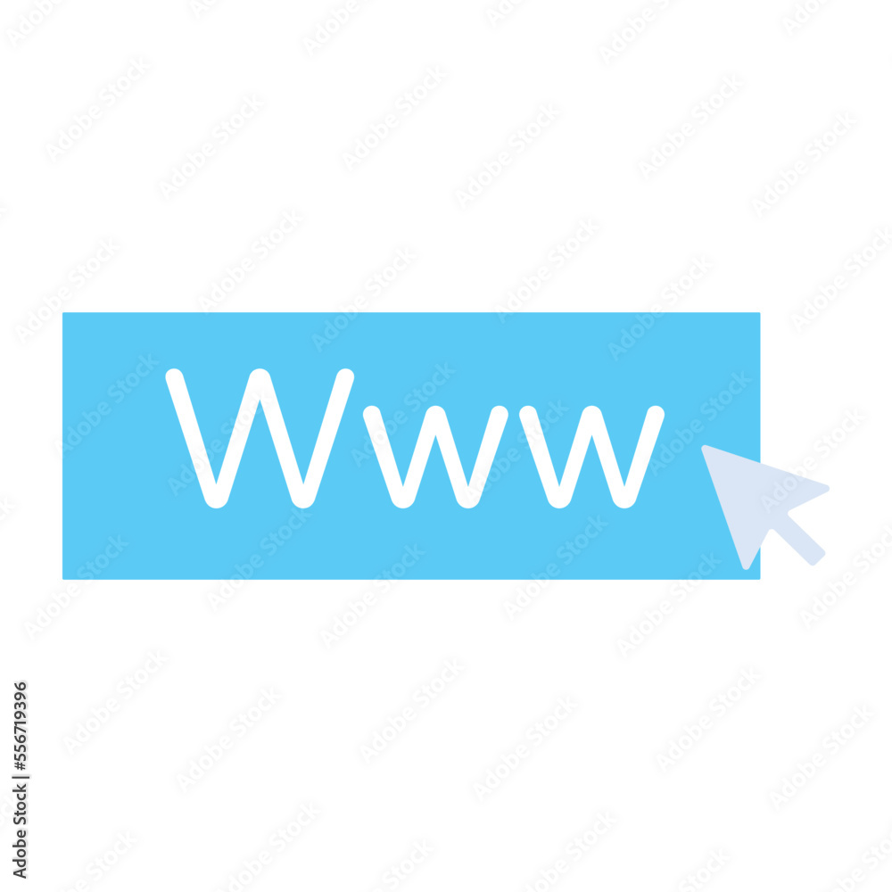 Web ip address, flat icon of www Web ip address, flat icon of www