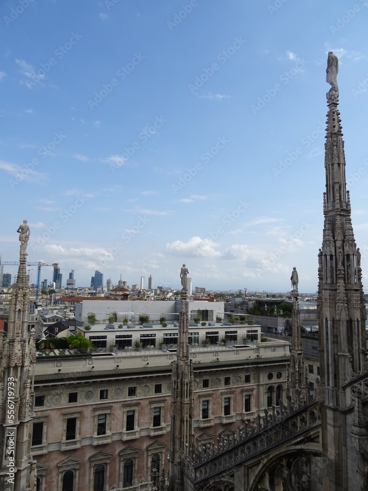 Skyline di Milano, vista dal Duomo di Milano