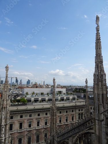 Skyline di Milano, vista dal Duomo di Milano
