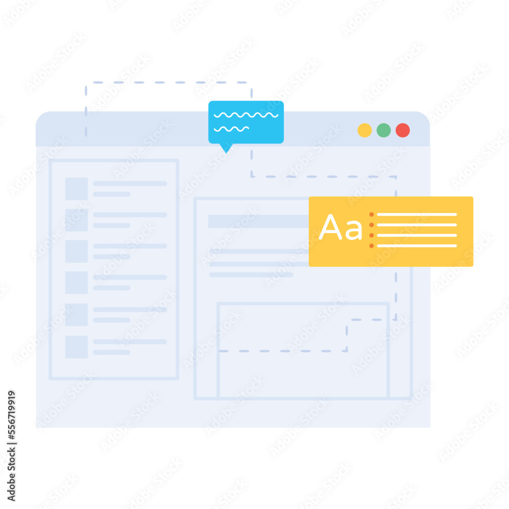 Modern icon of data analysis in flat style 