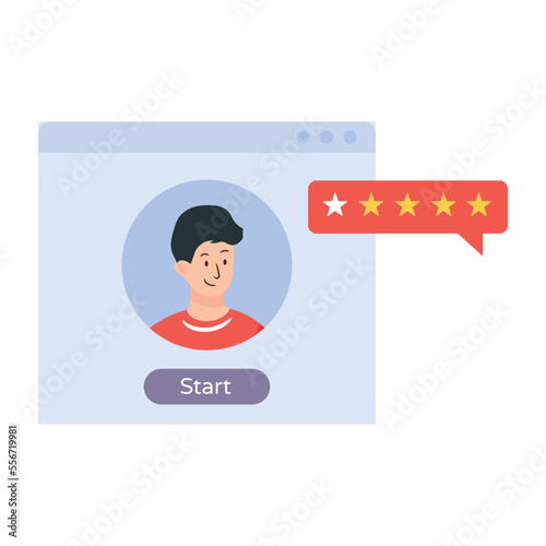 A customizable flat design of message 
