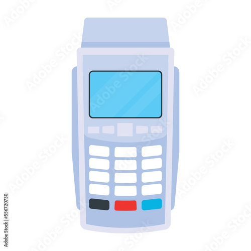 Flat vector icon of pos
