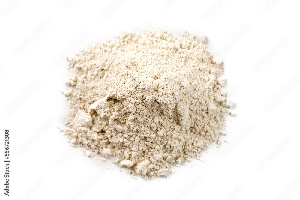 Pile of ultra-ventillated white clay in close-up. Pile of ultra-ventillated white clay in close-up.