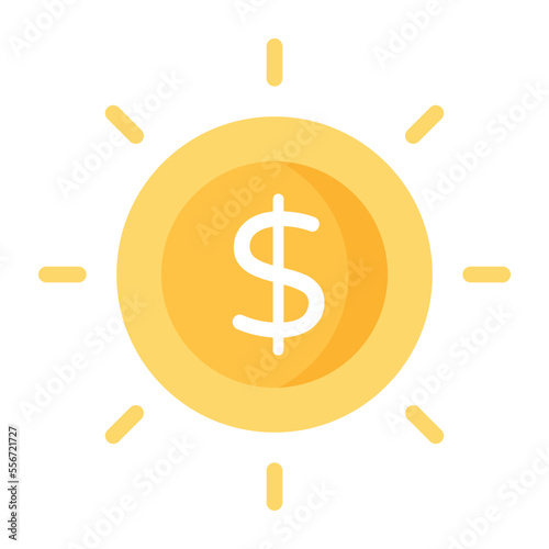 Modern flat vector of a dollar 