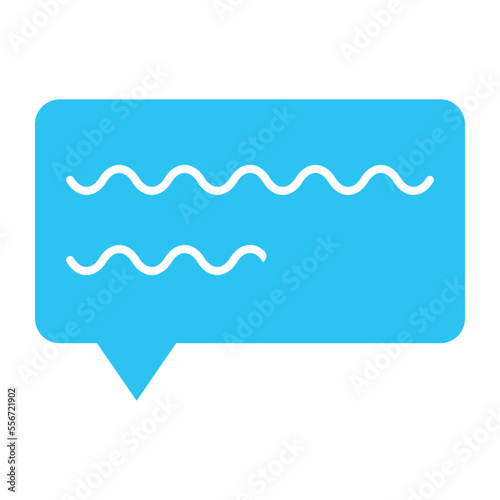 A customizable flat design of message 