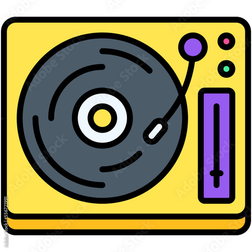 CD player icon, New year realated vector