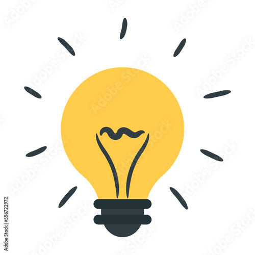 Download a customizable flat icon of light 