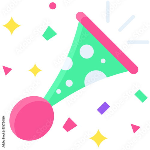 Party popper icon, New year realated vector