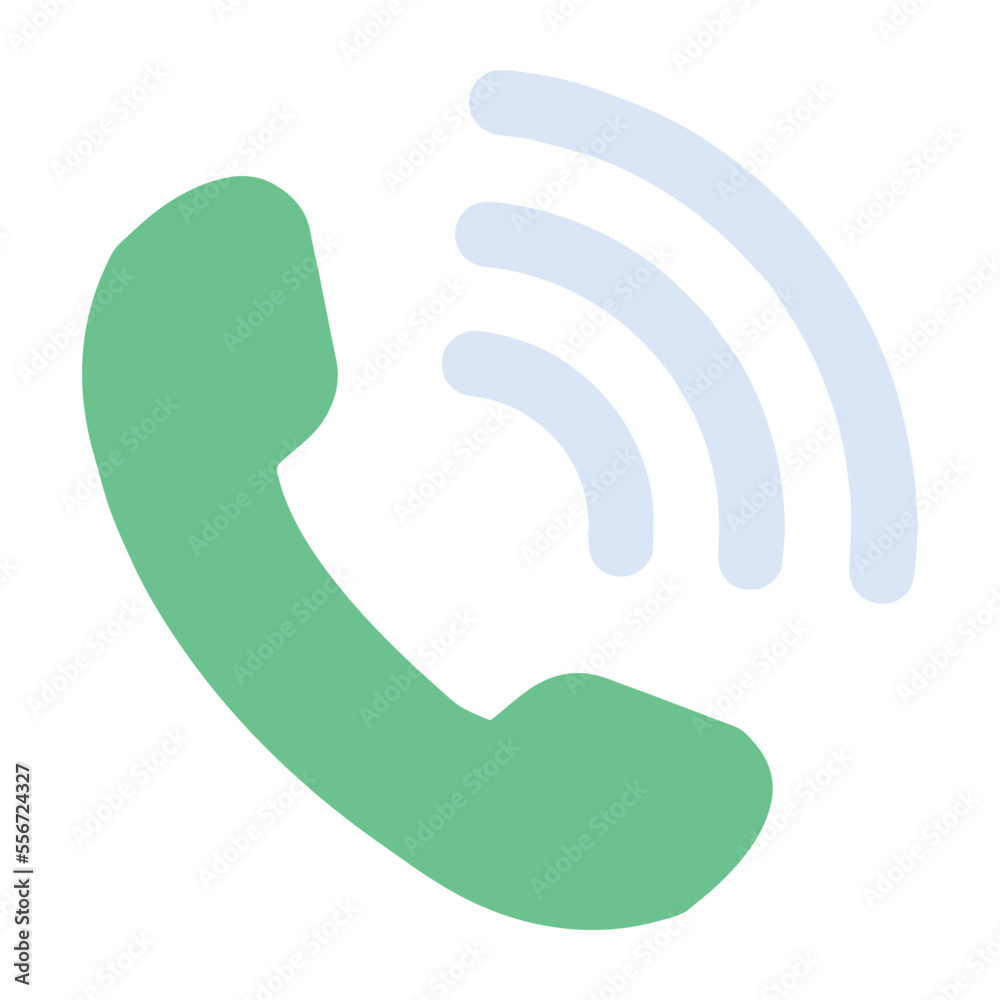 A flat icon of a phone call A flat icon of a phone call