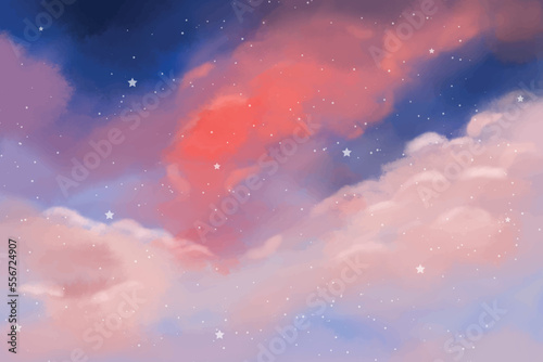 watercolor sky painting, watercolor pastel sky background