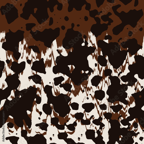 black white Animal seamless pattern. Cow hide. Animal skin texture spots on a white background. Mammals Fur. Leather print. Camouflage predator. Vector illustration.