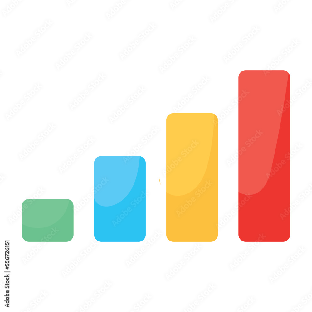 Modern icon of data analysis in flat style Modern icon of data analysis in flat style