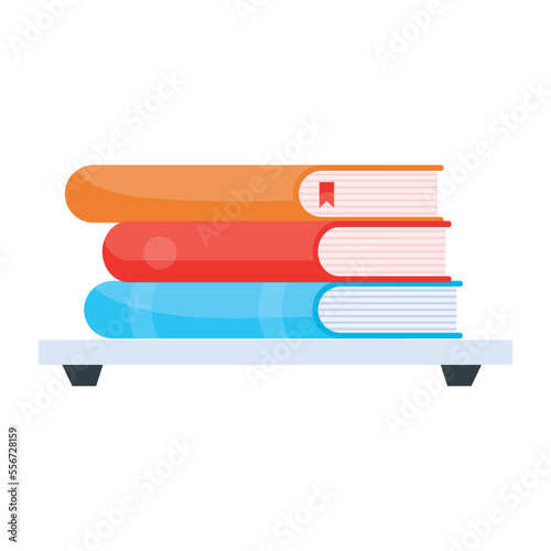 Flat icon denoting books