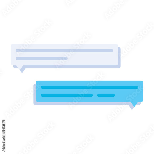 A customizable flat design of message 