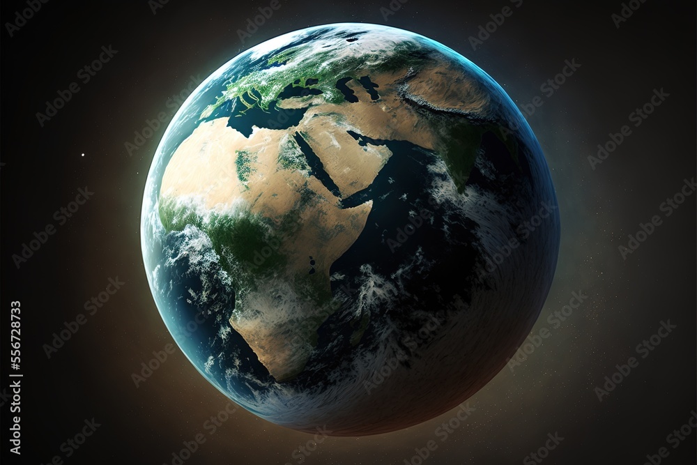 Fototapeta premium The world in the space ,Generative AI.