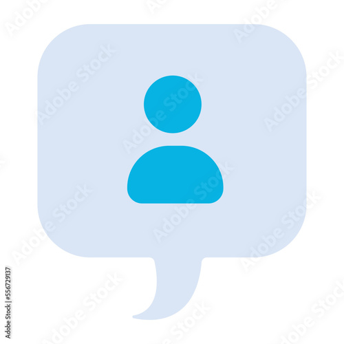 A customizable flat design of message 