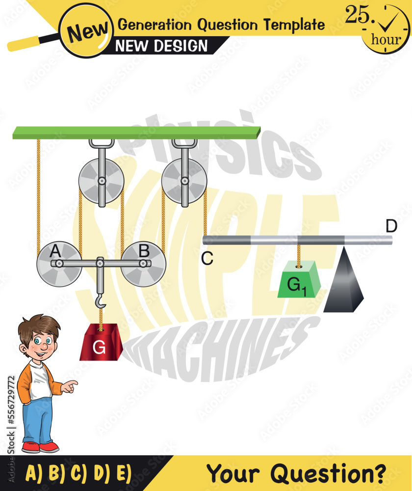 Physics, Science experiments on force and motion with pulley, Pulley