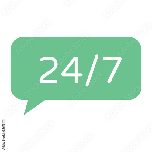 A customizable flat design of message 