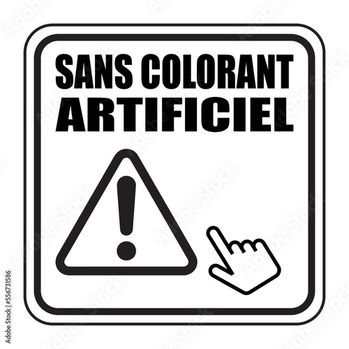 Logo sans colorant artificiel.