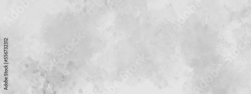 Silver, gray watercolor textured on white paper background. concrete wall white color for the background. Cement wall modern style background.  White marble texture with  gray watercolor texture.