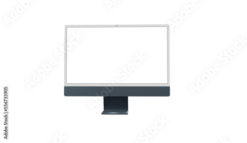 Modern computer monitor with blank screen