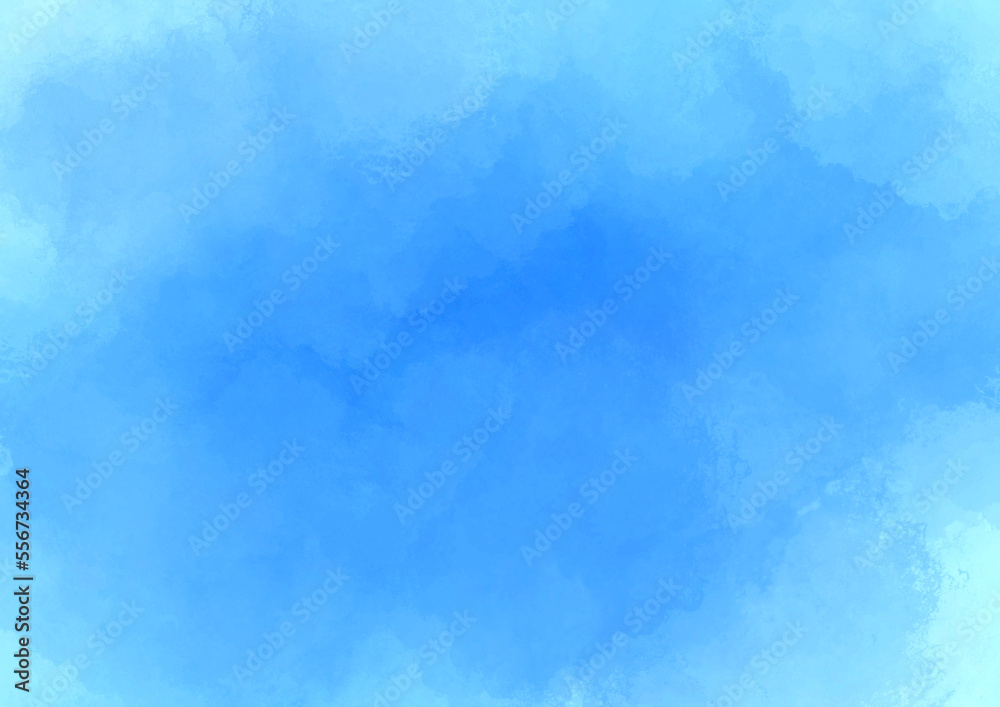 blue watercolor ombre gradient on white texture use as background. the color splashing on the paper in hand drawn style. color theme for designer. light blue paper texture.