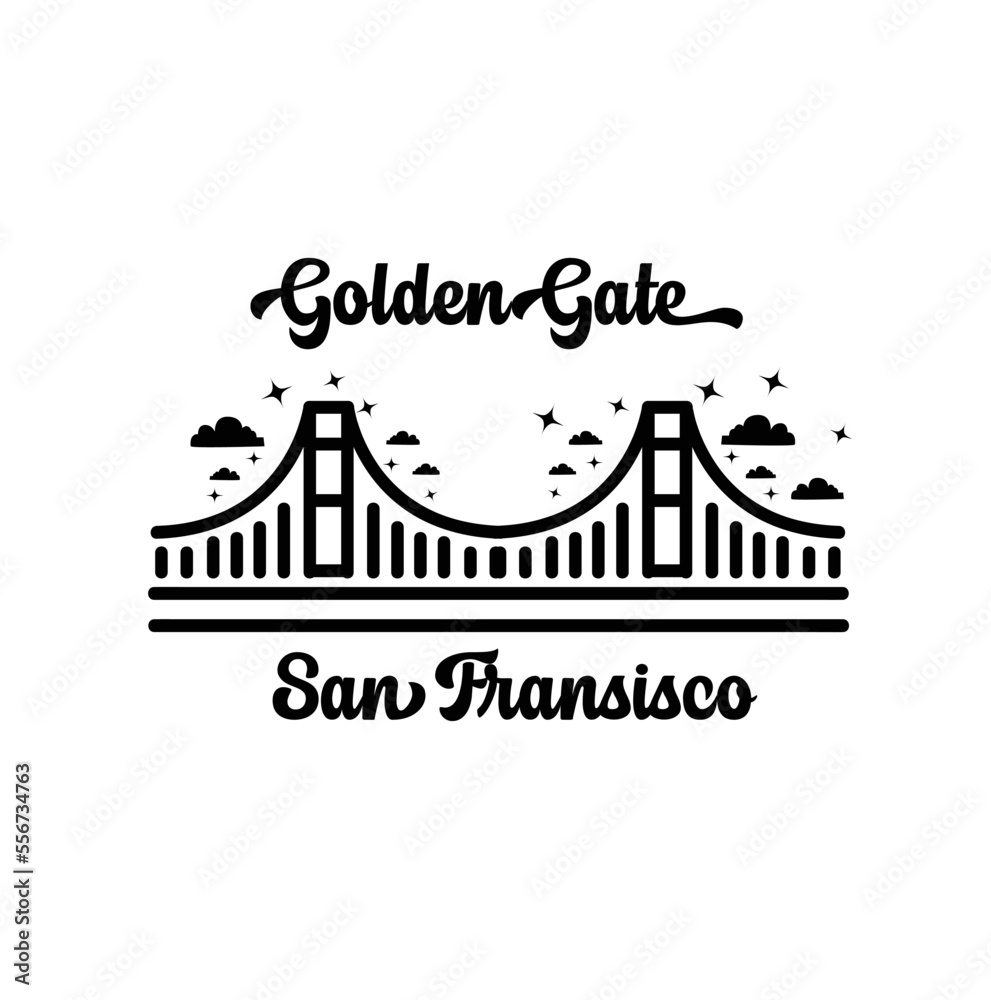 Fototapeta premium Golden Gate San Fransisco Vector