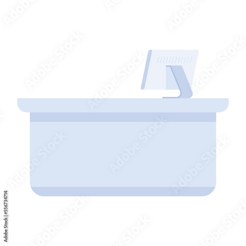 Download flat icon of reception counter 