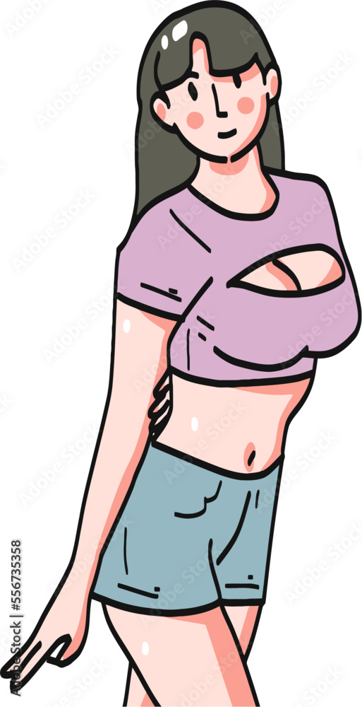 Fototapeta premium vector illustration of sexy woman in beautiful pose style