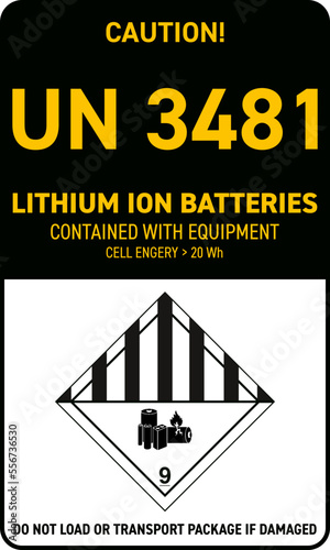 UN 3481 lithium ion batteries contained with equipment, more than 20 Wh