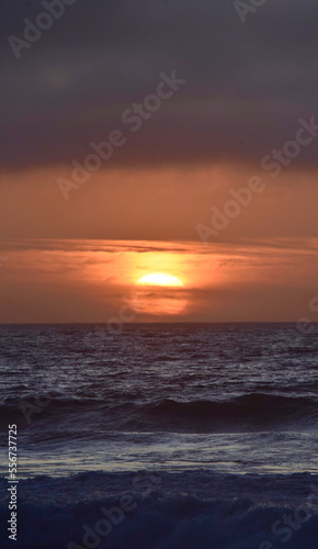 Sunset in Chile s beach