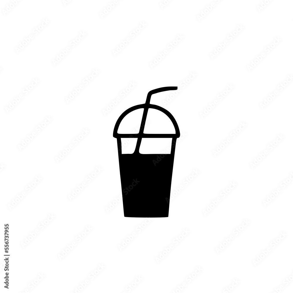 Milkshake drink icon hand drawn icon.