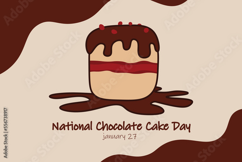 National Chocolate Cake Day background.