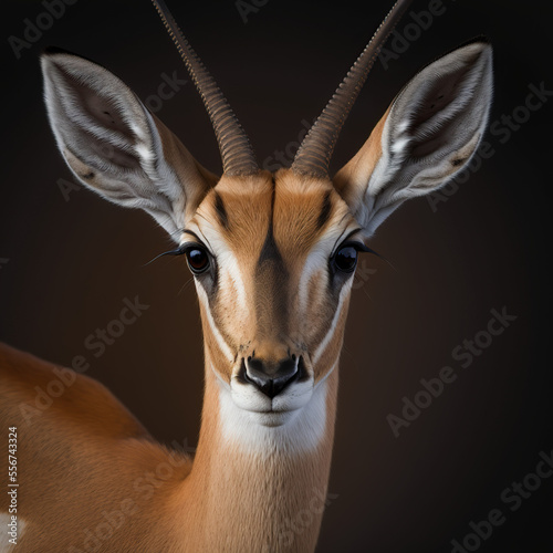 a close up of a thompson gazelle