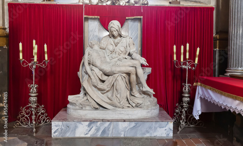 Copy of Michelangelo’s Pieta in the Church of the Holy Name of Jesus; Wroclaw, Silesia, Poland photo