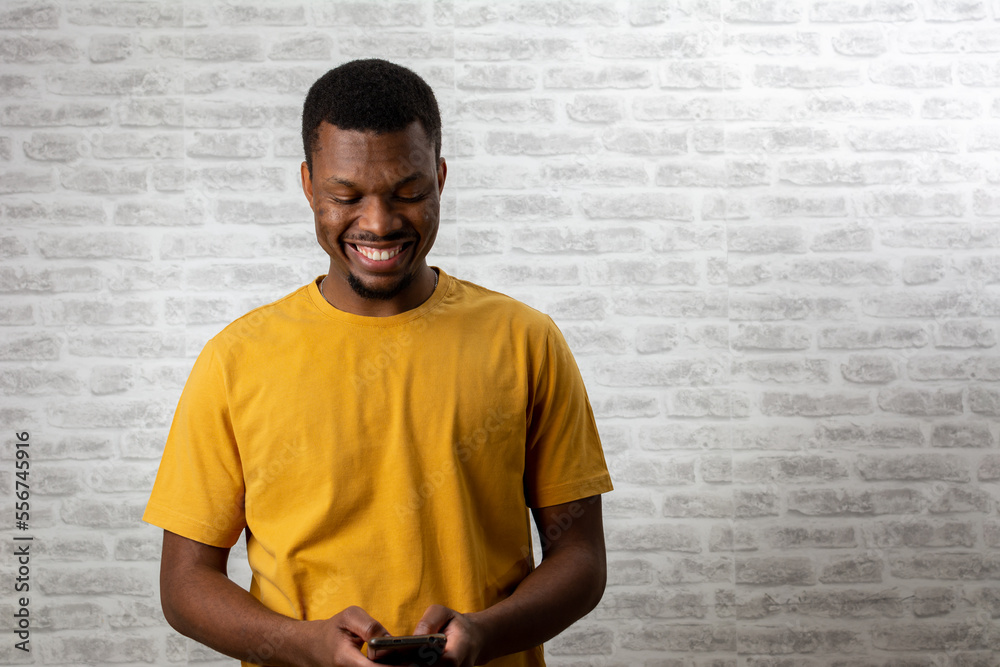 young man with mobile phone young man with mobile phone