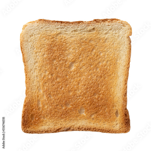 Close-up shot of toasted bread isolated on white