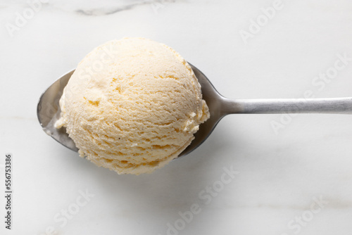vanilla ice cream ball photo