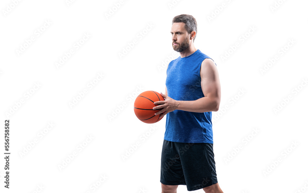 sport man basketball player basketballing in studio. photo of sport man basketball player