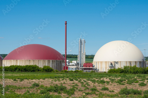 Biogas Power Plant; Hesse, Germany photo