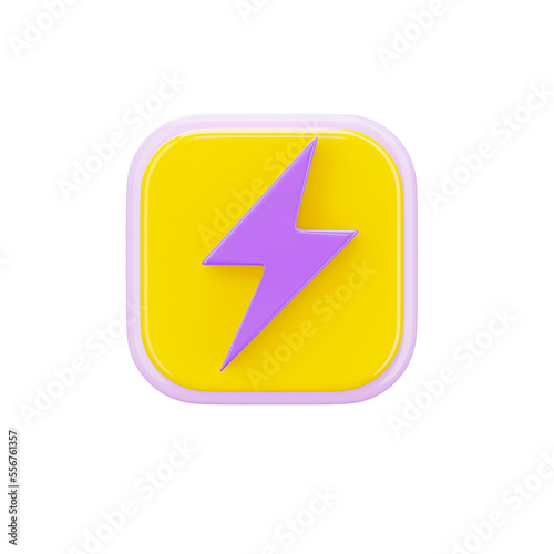 Free Download Bolt 3d icon in transparent background. Spark 3d symbol and sign. Modern and minimalistic. 3D rendered Illustration. - GFXLoad