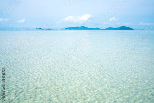White sand beach lagoon on the coast of Ko Samui Island in the Gulf of Thailand, Thailand; Ko Samui, Surat Thani, Thailand photo
