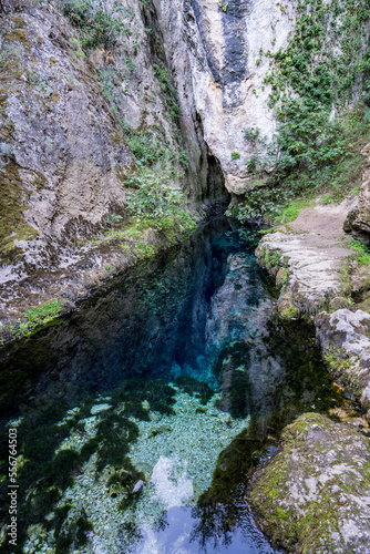 Fresh water spring of Su Gologone, Italy; Su Gologone, Sardinia, Italy photo